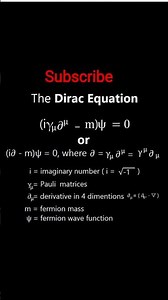 The Dirac equation #dirac #quantumphysics #antimatter #youtubeshorts #shorts #darkmatter #physics