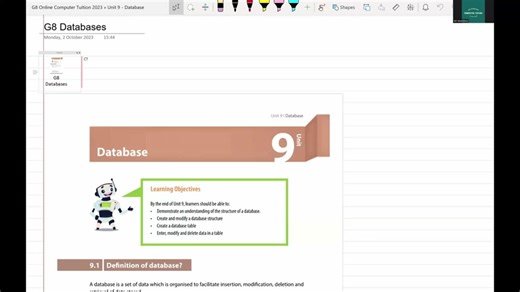 Database Grade 8 #student #learnontiktok #computer #education