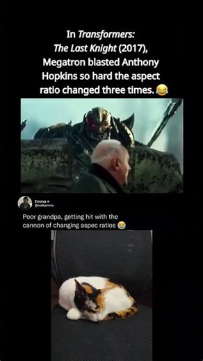 In Transformers: The Last Knight (2017), Megatron blasted Anthony Hopkins so hard