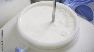 Cheese making process. Stages of cheese production at the factory