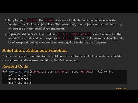 Iterating a List in Python: How to Count Specific Subjects Efficiently