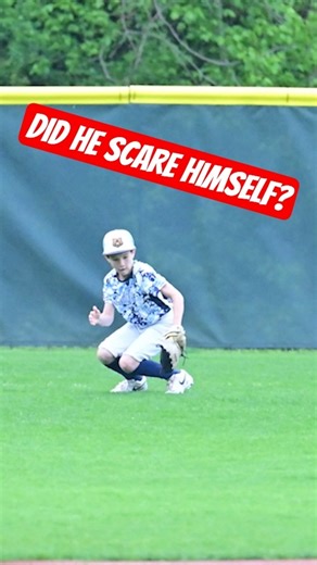😅 LF Scares Himself Making the Catch! #baseball