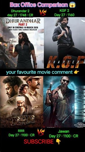 Dhurandhar 2 Box Office Collection 😱 | SRK I Pathan Jawan I Yash Kgf 2 RRR Movie 27th Day Collection