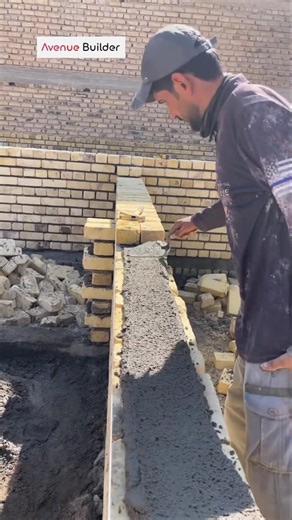 one of the brick installation process