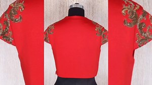 Red colour blouse designs front and back | Beautiful Trends