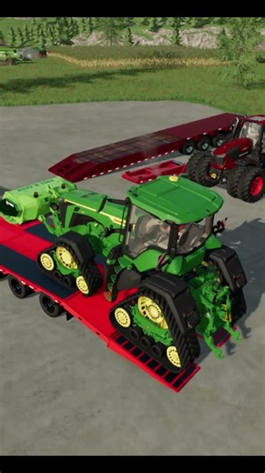 🚜 Epic FS22 Trick: Loading Tractor with Tree Stump Puller onto Truck! 🌲 #littlewheelfarm