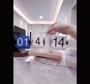 Flip Clock, Digital Retro Flip Clock, Auto Flip Clock Vintage, Large Number Flip Desk Clock, Gear Operated Flip Alarm Clock for Home, Office Decor