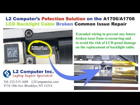 Flexgate Backlight LCD Cable Broken Repair Perfect Solution on MacBook Pro A1708 A1706 A1707