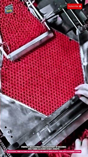 Hexagonal Tube Packing Machine 200PCS Per Minute 10mm Plastic Tube Auto Alignment System
