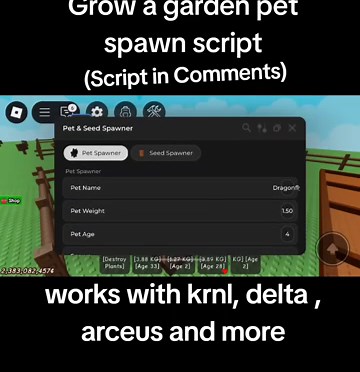 [New 🐝] Grow A Garden Pet and Seed Spawner OP SCRIPT! Bizzy bee update 🐝 #growagarden #script #delta
