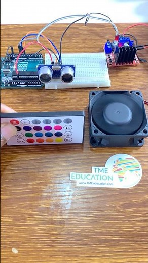 Controlling Automatically the speed of a 12V DC Fan using Ultrasonic Sensor | Arduino & L298N Drive