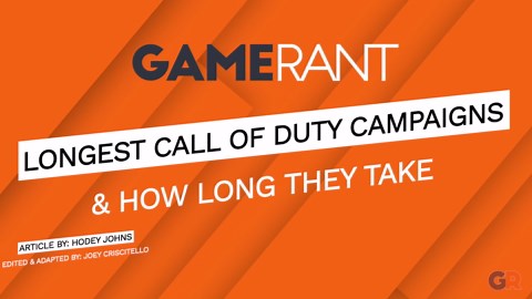Every Game In The Call Of Duty Series Ranked On Campaign Length (& How Many Hours They Take)