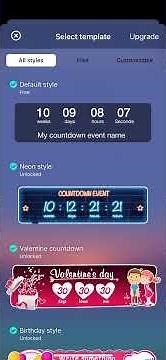 Countdown widget for iphone