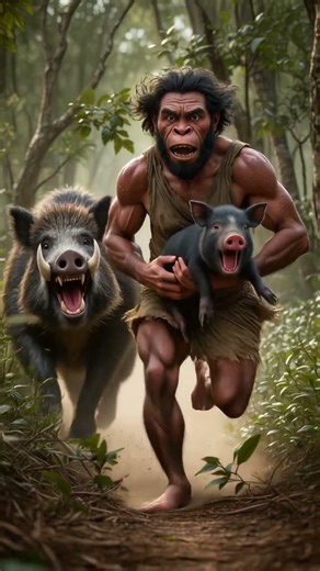 From Catch to Escape, Releasing the Piglet to Survive | Life Million Years Ago. #humanevolution