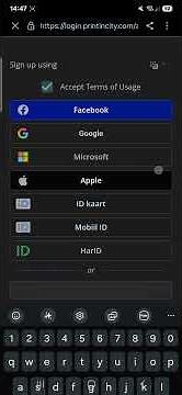 Print in City - How to Sign Up for an Account Using the App
