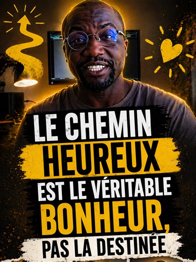 Le chemin heureux est le véritable bonheur, pas la desintée On passe souvent notre vie à croire que le bonheur viendra plus tard : après l’argent, après la réussite, après avoir atteint nos objectifs. Mais si on se trompait complètement ? Dans cette vidéo, je t’explique pourquoi le bonheur n’est pas une destination lointaine, mais une direction à suivre chaque jour. Comme une boussole, il peut t’aider à faire les bons choix, à alléger ta vie, à enlever l’encombrement mental, émotionnel et matéri