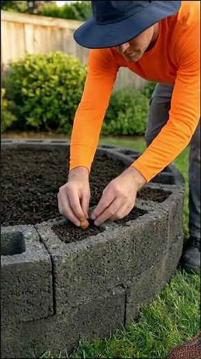 #diy Cinder Blocks + Soil = Circular Garden Paradise #gardening