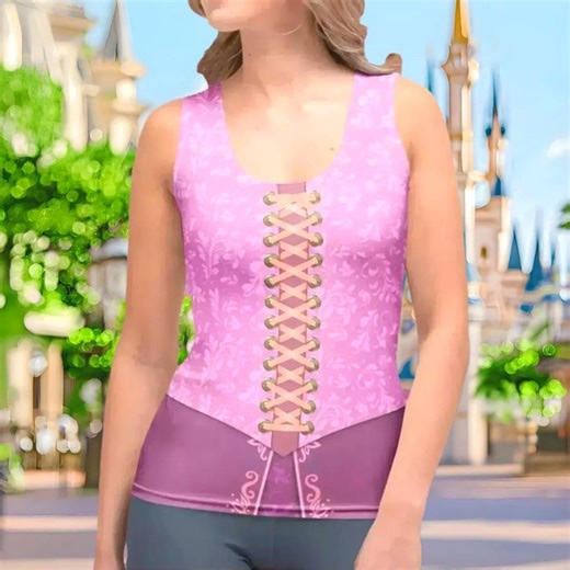 Rapunzel Tangled Running Costume Tank Top | Run Disney World Disneyland Bound Princesscore Cosplay Costume Cruise Outfit Mom Shirt Marathon - Etsy
