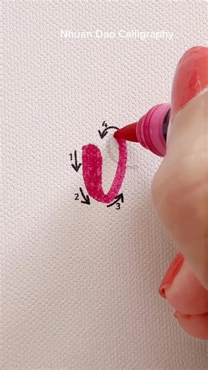 103K views · 20 reactions | How to Write Letter V - Easy Tutorial for Beginners #nhuandaocalligraphy #brushlettering#shorts | Nhuan Dao Calligraphy | Facebook