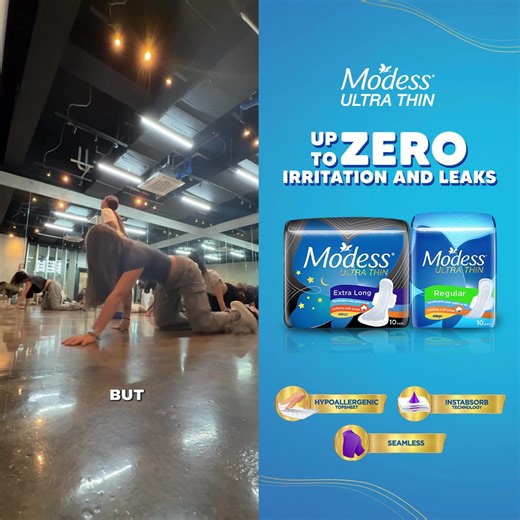 Your go-to pad for comfort and protection! 🩵 Modess has a Hypoallergenic Topsheet designed to be gentle on skin☁️ | Modess Angels