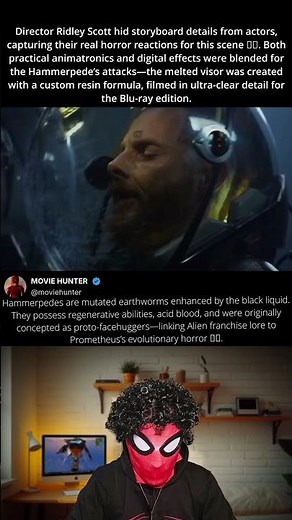 Prometheus (2012) | Hammerpede Snake Attack | 10s Alien Horror Scene 🐍😱