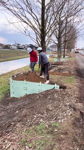 土留柵設置と埋め戻し作業の詳細