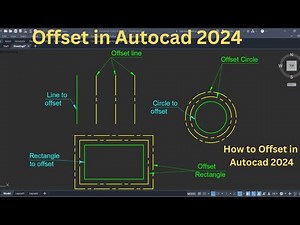offset command in autocad | How to offset in AutoCAD 2024