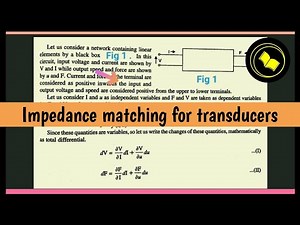 Impedance matching for transducers.