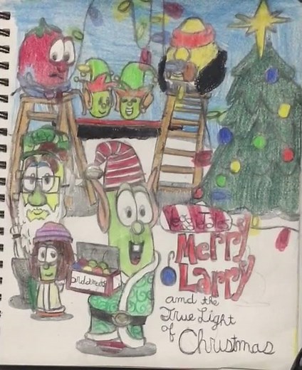 My VeggieTales Merry Larry and the True Light of Christmas drawing