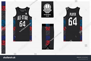 Basketball Uniform Mockup Template Design Sport Stock Vector (Royalty Free) 2470263607 | Shutterstock