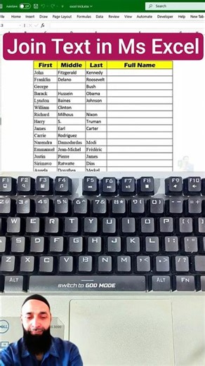 🤔New Trick Join Text in Ms Excel😱#excel #shortvideos #shortsfeed #shortsvideo #shorts #shortvideo