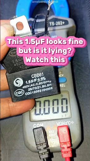 How to test a 1.5uF capacitor value with a digital multimeter accurately #CapacitorTest #HVACTech