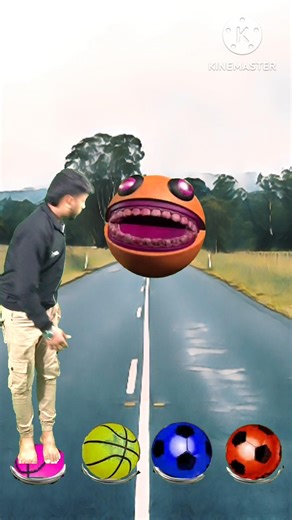 i jump on rotating colour ball to Pac-Man, zombie, Siren head 🗣️ alien 👽 #viral #shortvideo #vfx