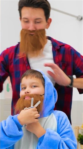 Like FATHER, Like SON! 👨‍👦✂️ Dad's First Shaving & Beard Care!