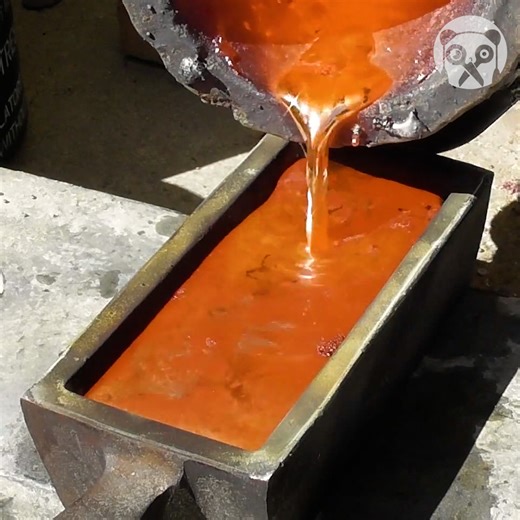 Melting copper tubes into cast ingot | Awesome
