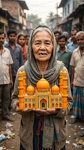 miniatur masjid || miniatur masjid nenek buatan dari buah jeruk