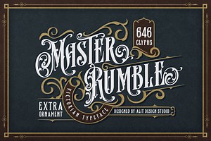 Master Rumble Victorian Typeface, a Blackletter Font by alit design