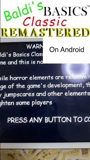 Baldis basics classic remastered on android