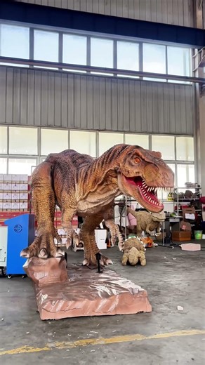 Custom Brown Tyrannosaurus Rex Animatronic | Realistic Dinosaur Manufacturer