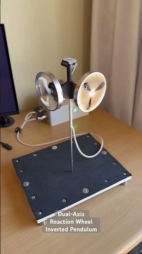 DIY Self Balancing Robot 🤖 Dual-Axis Reaction Wheel Inverted Pendulum #robotics #electronics