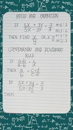 💡 Componendo and Dividendo Rule Explained! #maths #mathstricks#jee#olympiad #shorts#fun#education