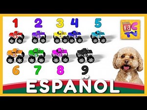 Aprende a contar hasta 10 con los camiones monstruo | Video educativo para niños de Brain Candy TV