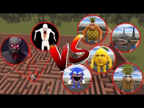 Sonic VS Tung Tung Tung Sahur VS SCP 096 In Garry's Mod.#scp096 #garrysmod #nextbots #fear​