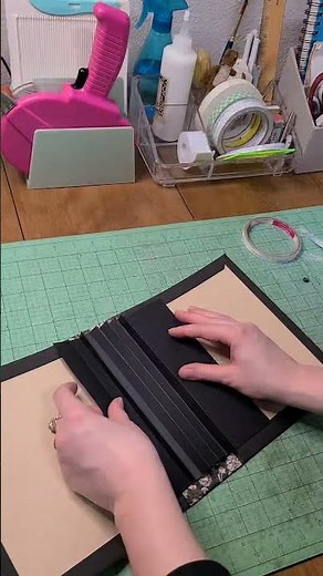 Making a spine for a mini album with pocket pages