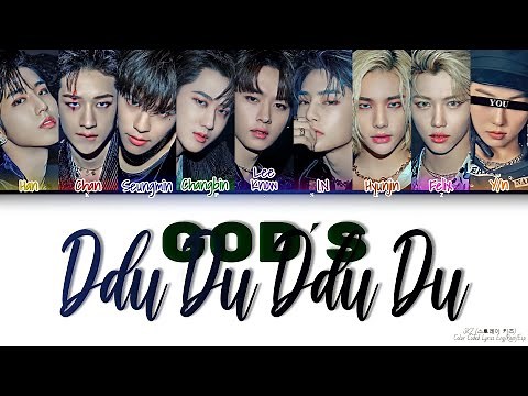 • [Karaoke/OT8] SKZ — God's Ddu Du Ddu Du [9 members ver] (Color Coded Lyrics Eng/Rom/Esp)