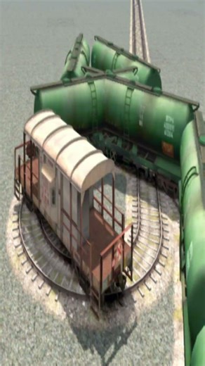 Crazy Massive Train On Diamond Crossing Bumpy Railroad 🤯😱 BeamNG Train Crossing #shorts
