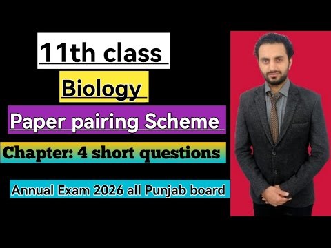11th class biology chp 4 biomolecules imp short questions annual exam 2026 Punjab board.