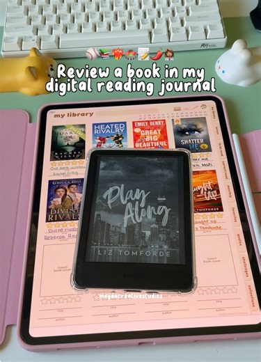 My book review for Play along in the digital reading journal 🤭✨📝🌶️🏟️❤️‍🔥⚾️ #booktok #playalongliztomforde #bookreview #readingjournal #digitalreadingjournal iPad journal | book tracker | reading tracker | Windy City series | Isaiah and Kennedy | sports romance | smutty book | spicy book | book journal | GoodNotes journal | iPad book journal | book girl | booktok girl