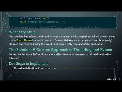 How to Pause a Thread When GPIO Input Interrupt Triggers Using Event.set() in Python