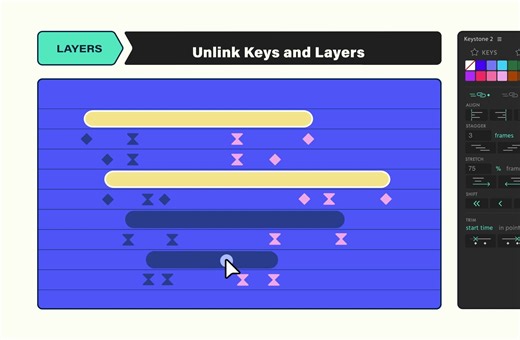 AE脚本-关键帧复制粘贴对齐镜像拉伸调节控制 Keystone v2